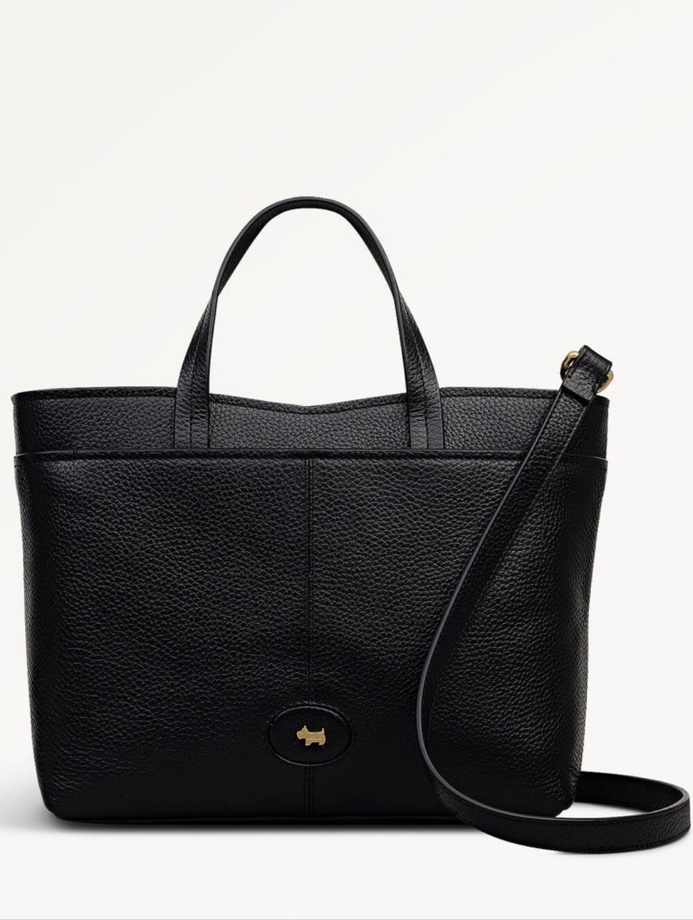 Radley London Maldon Mews Medium Leather Ziptop Satchel Crossbody Black NWT $328